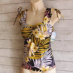 Island Waves Women's Tankini Swim Top Size S
